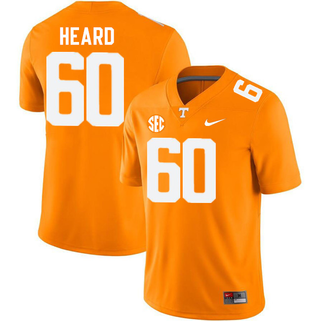 Men #60 Jeremias Heard Tennessee Volunteers College Football Jerseys Stitched-Orange